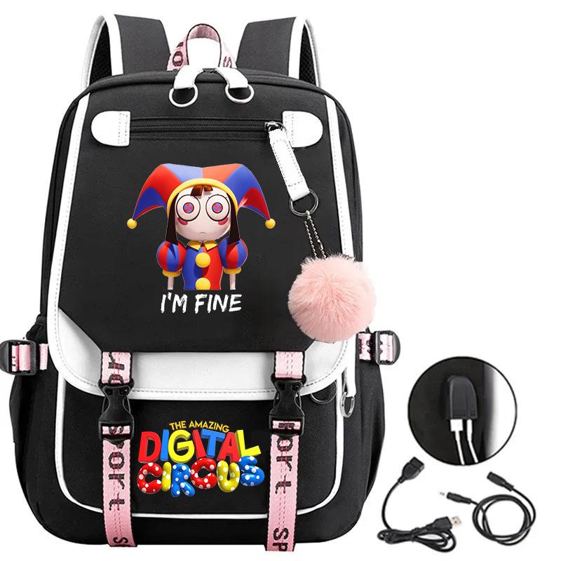 Magic Digital Circus Digital Circus Animation Peripheral Backpack Large Capacity Student Bag