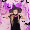 48pcs Pink Halloween Decor Three Colors Bat Decor Halloween DIY Wall Decor for Bathroom Indoor Cute Halloween Party Decorations