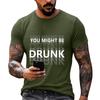 Men's Quirky Casual Loose Fit Letter Print T-Shirt for Daily Wear