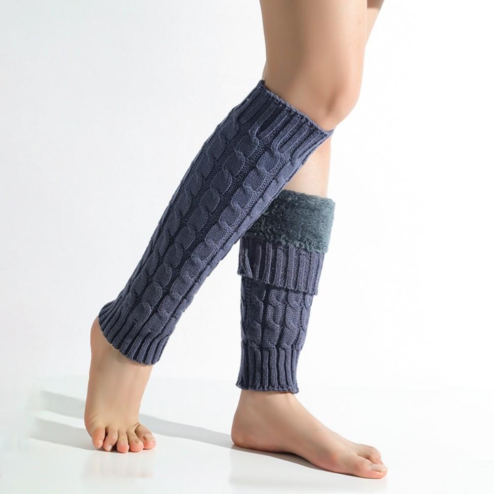 Foot Cover Fleece Leg Warmers Knee High Knitted Leg Coverings Fashion Winter Leg Warmers  Women
