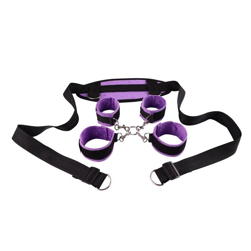 Erotischer Sklave Erwachsenenspiele Sexspielzeug für Frauen Paare Fesseln Handschelle Hals Knöchel Fesseln für offene Beine BDSM Bondage Sexprodukte