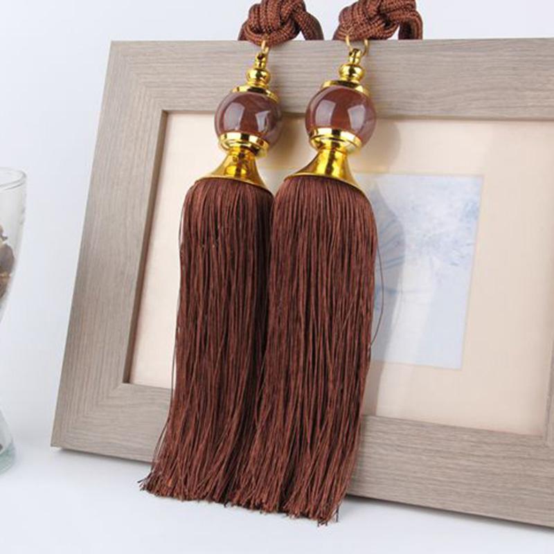 1 Par Gardinbånd Duskel Krystallkule Tau Holdbacks Frynser Gardinholder Spenne Tau Dekor Romtilbehør