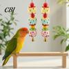 Cockatiel Chewing Toy Parrot Beak Grinding Stone, Bird Chew with Bell And Colorful Beads, Enrichment Toy, Cage Accessory for Budgies Cockatiels Small