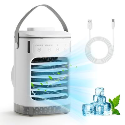Draagbare Airconditioner Eenvoudig Bedieningspaneel Grote Watertank Natuurlijke Windmodus Kleurrijk