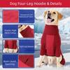Windproof Winter Pet Jumpsuit High Collar Dog Soothing Clothes Dog Calming Wrap  Cold Weather