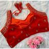 Indian Women's Silk Blend Sleeveless Blouse Bollywood Party Wear Ethnic Choli