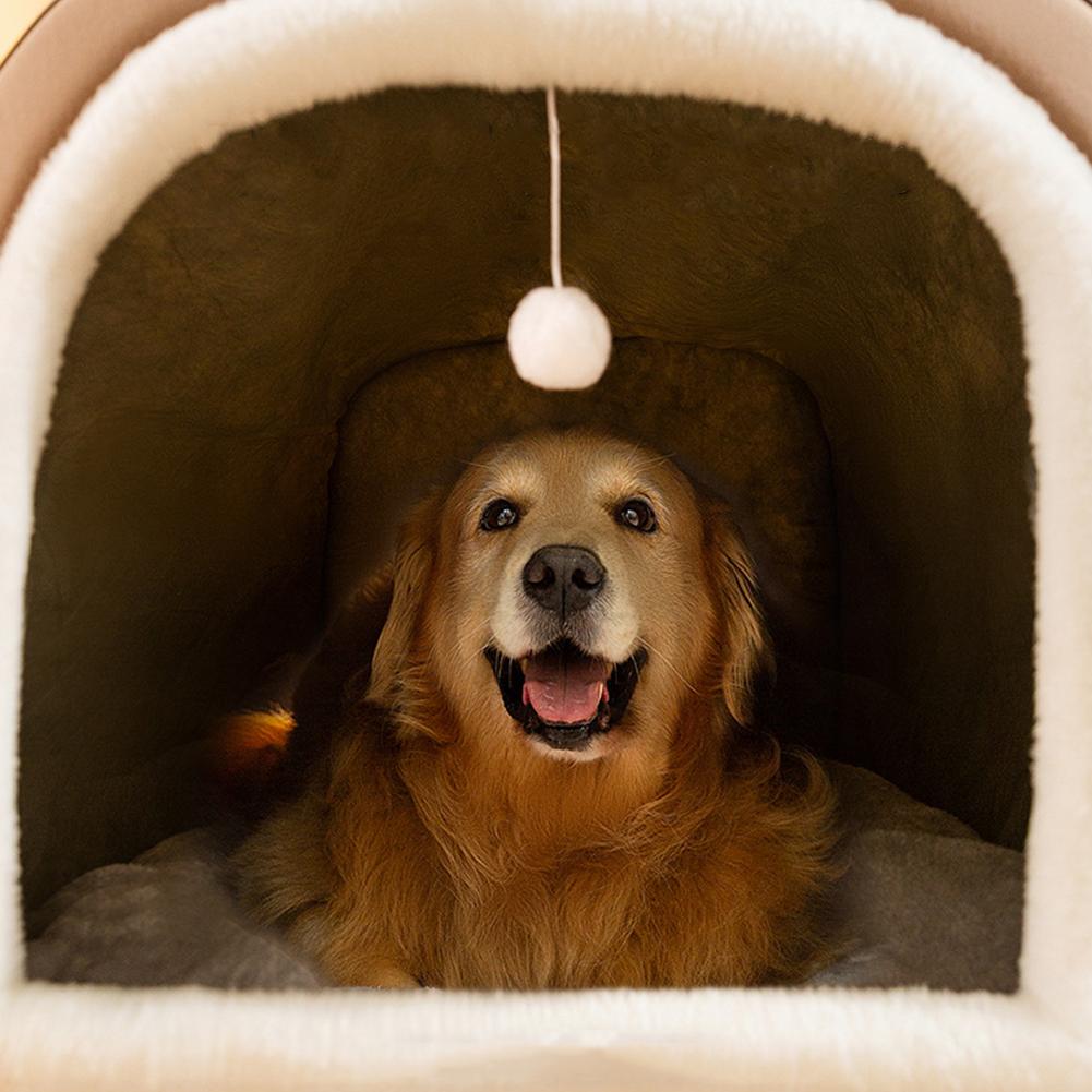 Katzenbett für den Innenbereich Höhlenbetten Weiches Katzenhaus Katzenzelt mit abnehmbarem waschbarem gepolstertem Kissen Möbel für mittelgroße Haustiere Hunde Katzen