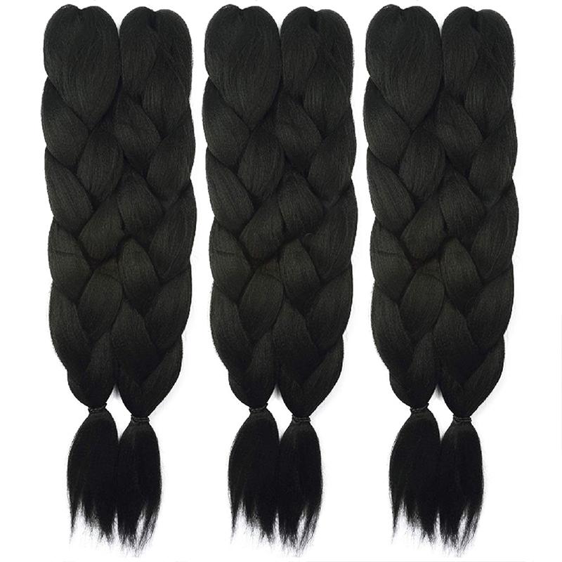 48inch 170grams 24inch 2X Pre-Stretched Jumbo Single Weft Braiding Hair Extensions Yaki Texture Dyed Heat Resistant Hot Water