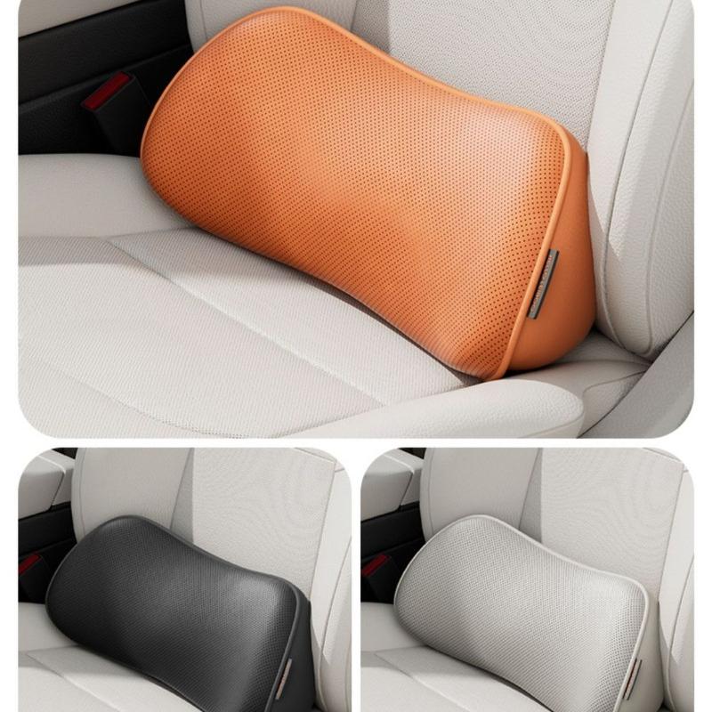 Car Seat Pillow Memory Foam Lumbar Support Breathable Back Protector Suitable for Office Chairs and Car Interior Accessories