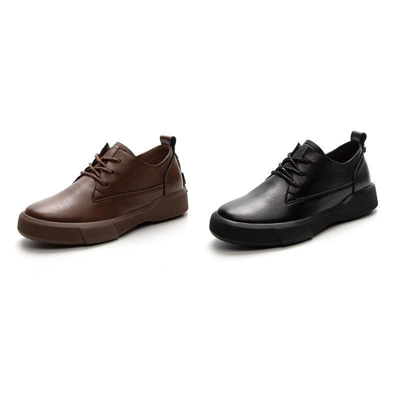 New Retro Women's Flat Large-sized Single Shoes Versatile Single Shoes for Students Loafers