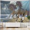 Animal Art Tapestry Room Background Fabric Unicorn Sea View Print Wall Hanging Living Room Bedroom Background Wall Decoration