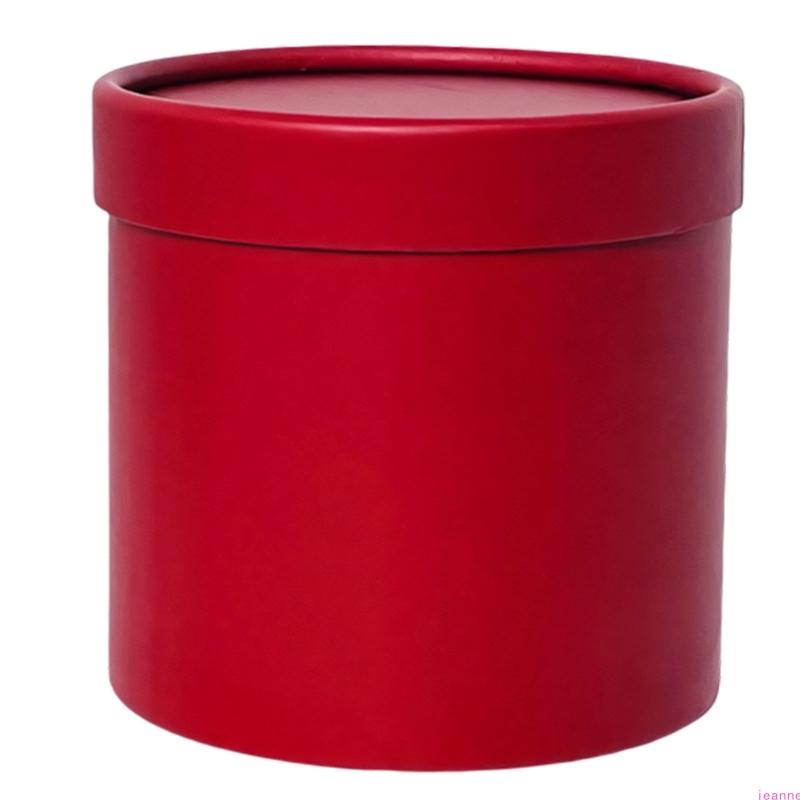 Elegant Round Flower Arrangement Bucket Round Cardboard Gift Box with Cover Wedding Florist Bouquet Wrapper Decorations