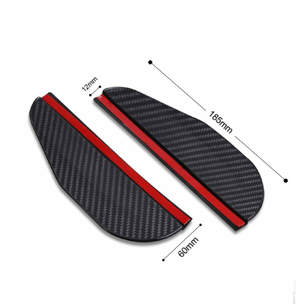 2Pcs Car Rearview Mirror Rain Eyebrow Carbon Fiber Auto Car Rear View Side Rain Shield Snow Guard Sun Visor Shade Protector