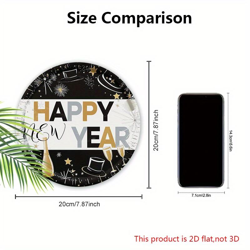 Simple Happy New Year Festival Wooden Ornament - Celebrate The New Year Sign for Front Door, Wall Hanging Decor - Ideal Festival Decor