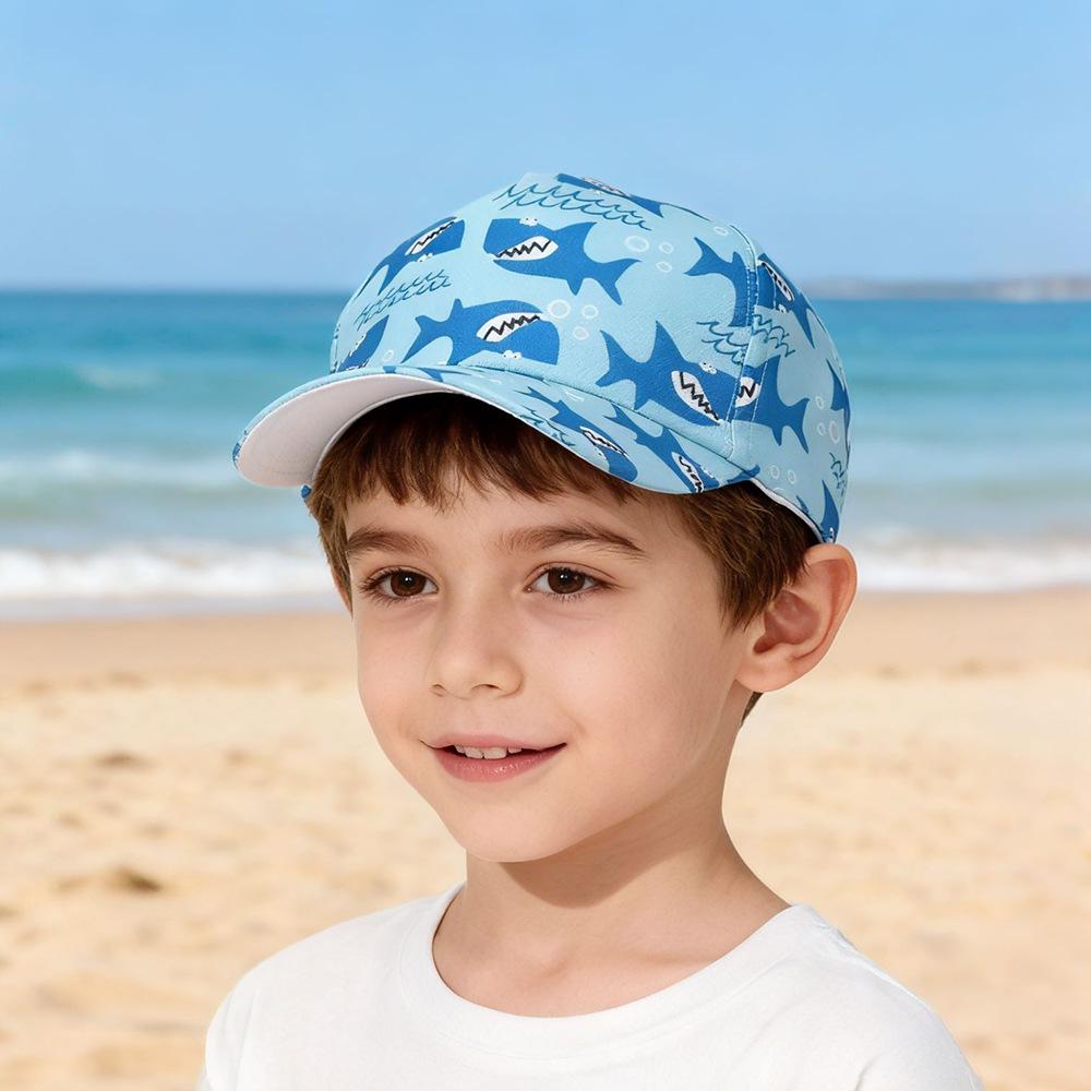 Dinosaur & Butterfly Digital Print Children's Sun Protection Baseball Caps