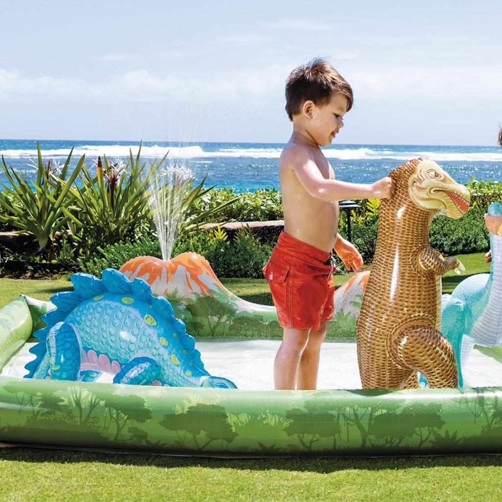 INTEX Jurassic Adventure Play Center Large Pool, 201 x 201 x 36 cm (Official Japanese Product) 56132