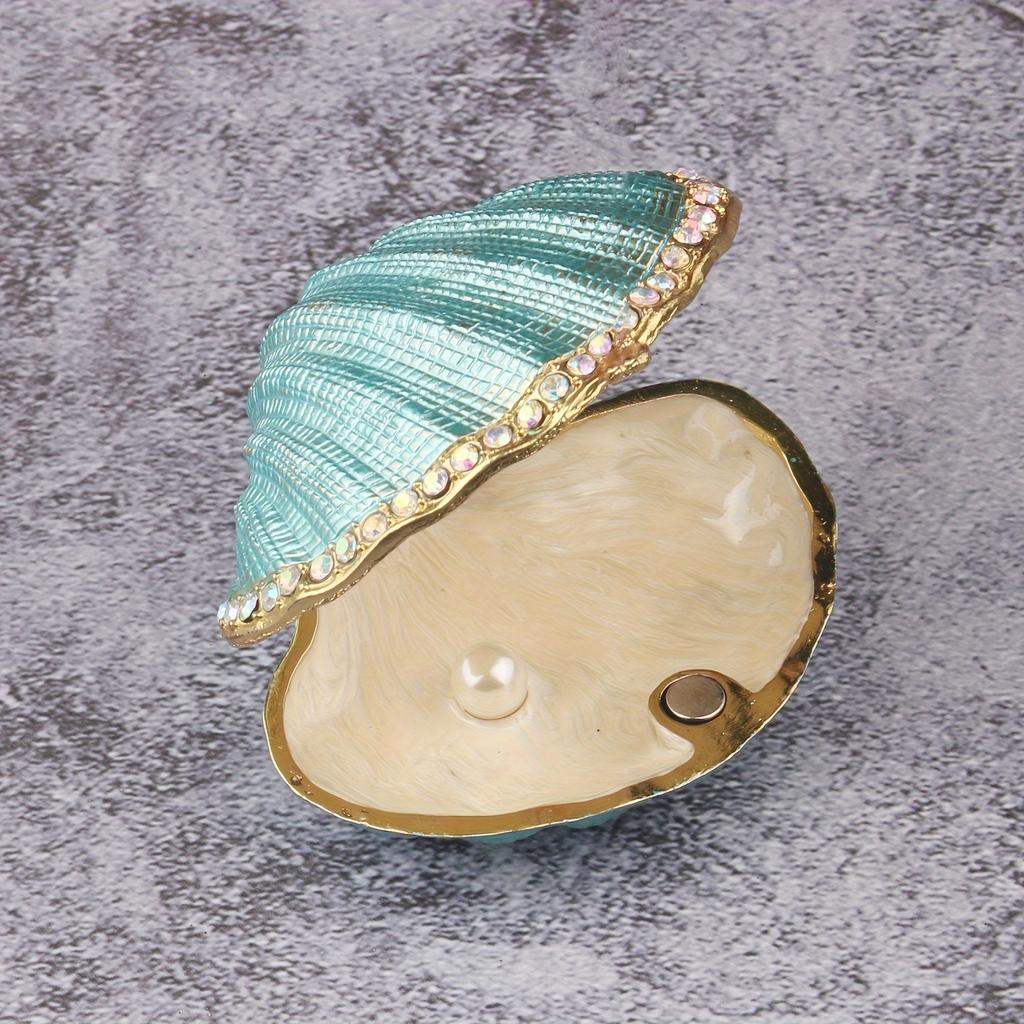 Seashell Hinged Trinket Box Holder Jewelry Box Holder Collectible Accessories For Home  Christmas Valentine's Day New Year Gift