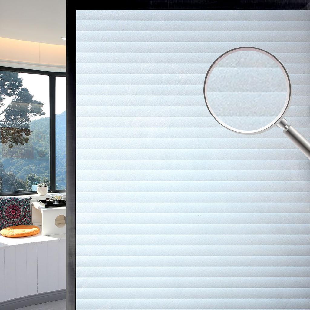 BUNPIG Window Privacy Film Matte Self Adhesive Glass Vinyl Film Heat Control Frosted Window Sticker for Home Insulation