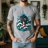 2026 Summer Unisexs Japanese Dragon Lighthouse Graphic Oversize Tee 100 Cotton UkiyoE Short Sleeve