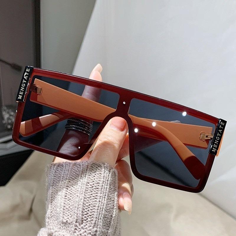Fashionable Korean Version of Sunglasses Gradient Street Shooting Glasses Anti-ultraviolet Square Frame Sunglasses Women
