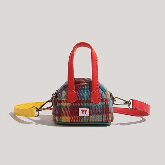 

Christmas plaid hand bag, new Xiaohongshu same mini cute earphone bag, change lipstick bag.