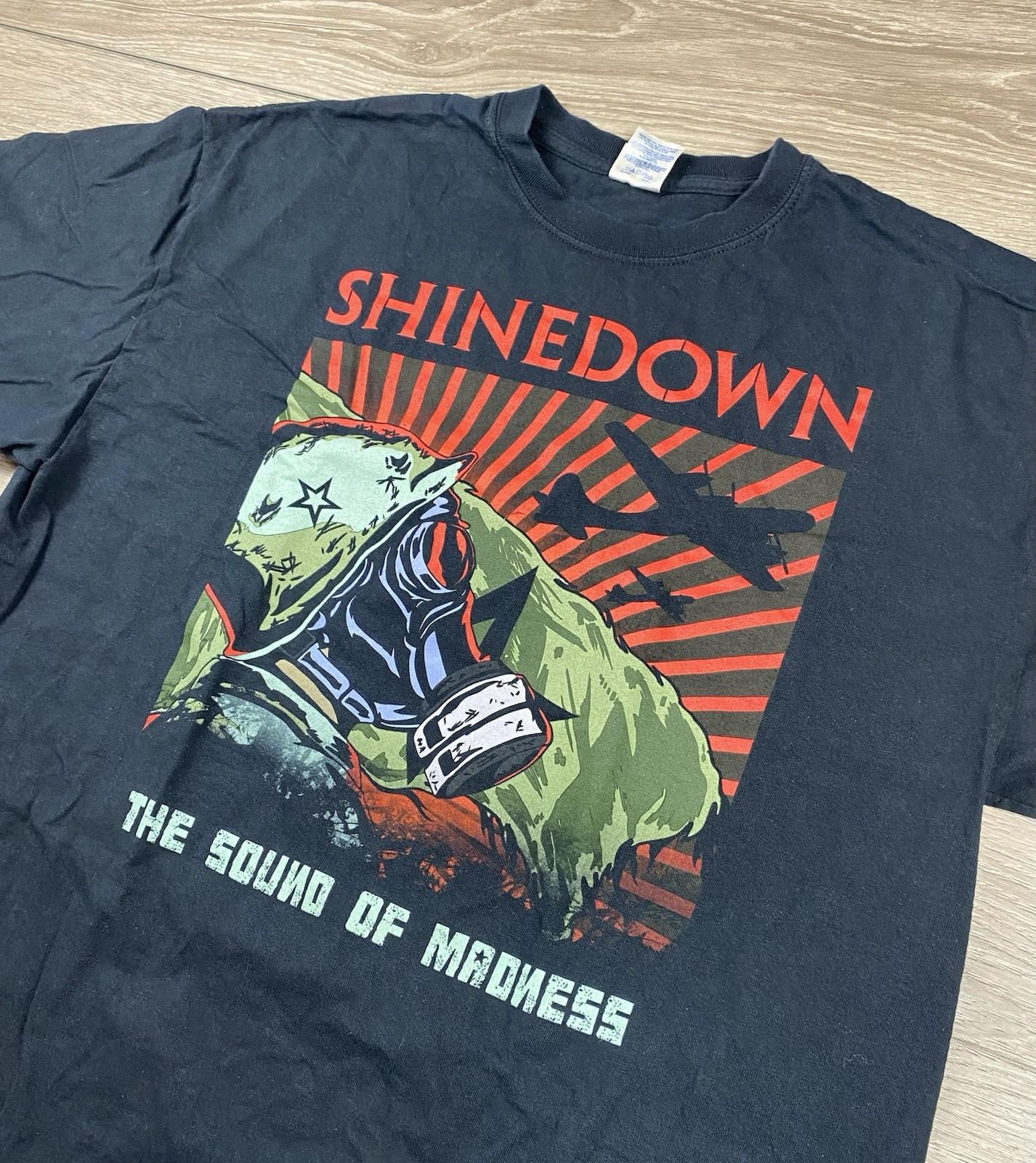 Shinedown Men’s The Sound Of Madness Graphic T Shirt Black Size XL Unisex T-Shirt XXL