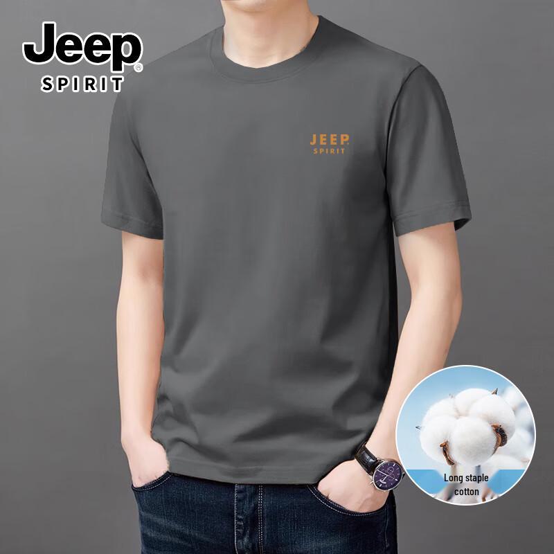 Мужская хлопковая футболка с коротким рукавом JEEP SPIRIT, плотная M