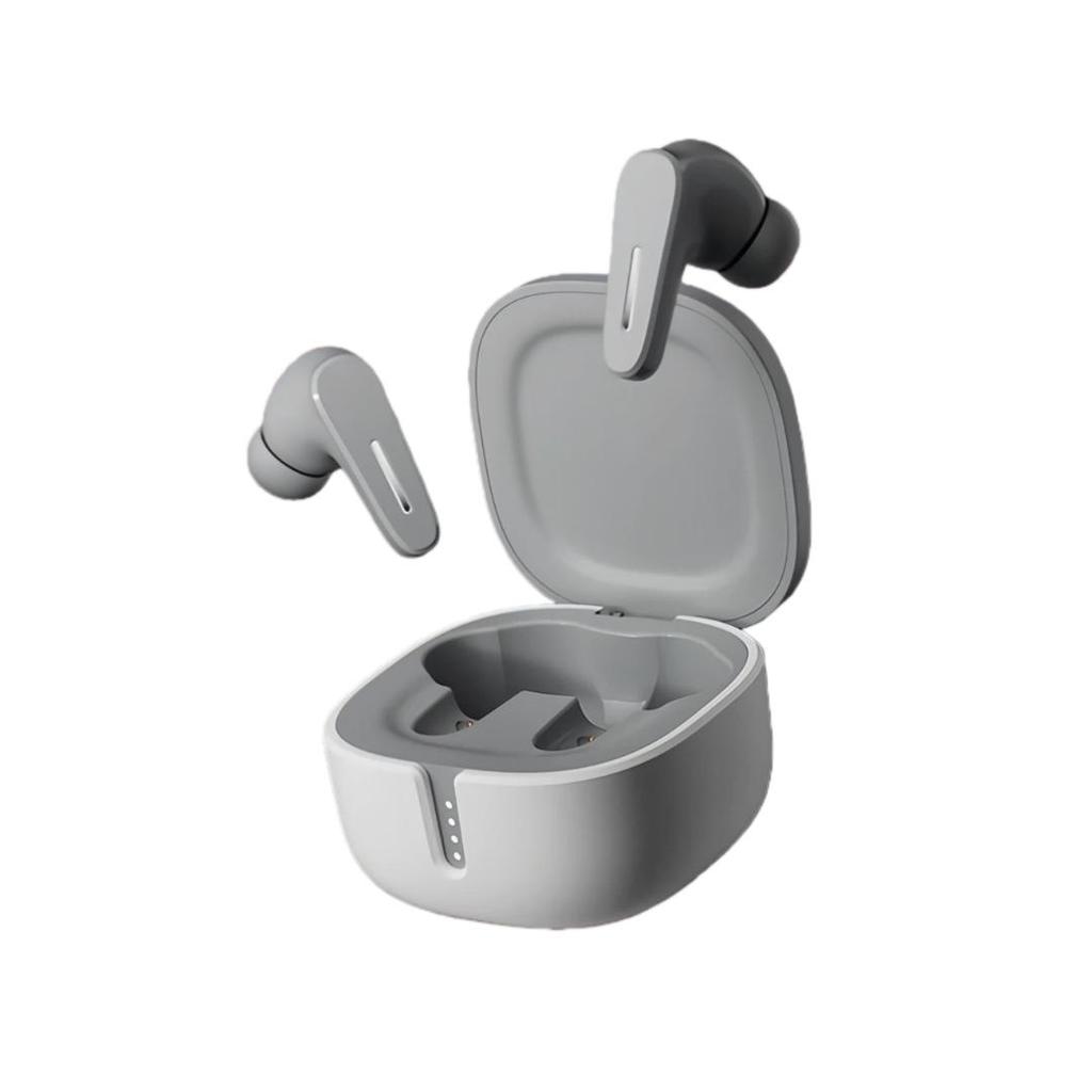 Bluetooth Earphones, Wireless Noise-Cancelling In-Ear Headphones, Low Latency, High Sound Quality, Long Battery Life, Gray