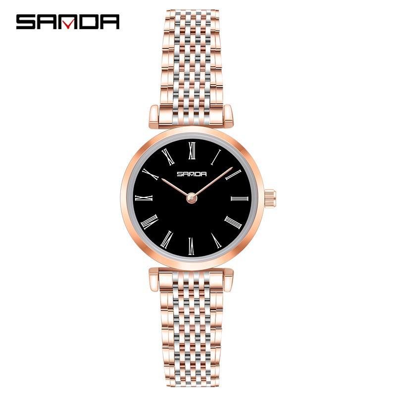 Sanda Summer Steel Band Couple Watches - Trendy Waterproof Wristwatches for Men and Women