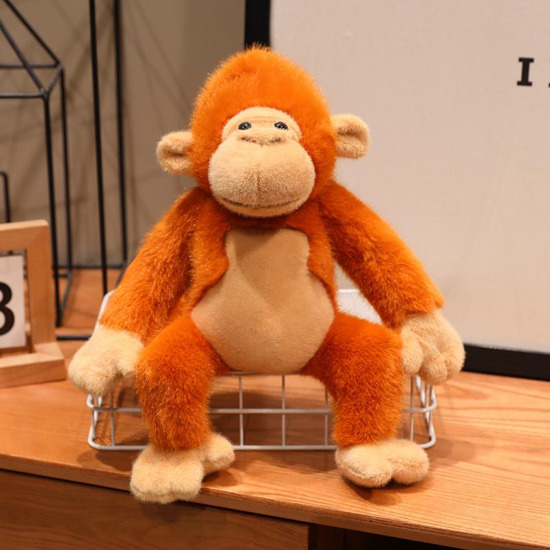Simulation Monkey Orangutan Doll Super Soft Stuffed Bag Animals Plush Toys Anime Cartoon Decor Boys Girls Birthday Gifts Pillow