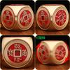 Brass oversized red oil five emperors copper coins come and go, five emperors money six-sided rotating ornament copper handicrafts