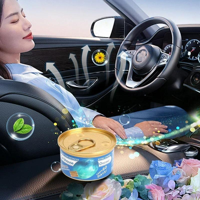 Car Aromatherapy Ornament Wooden Blocks Canned Aluminum Can Wood Aroma Car Organic Air Freshener Car Home Deodorant Supplies