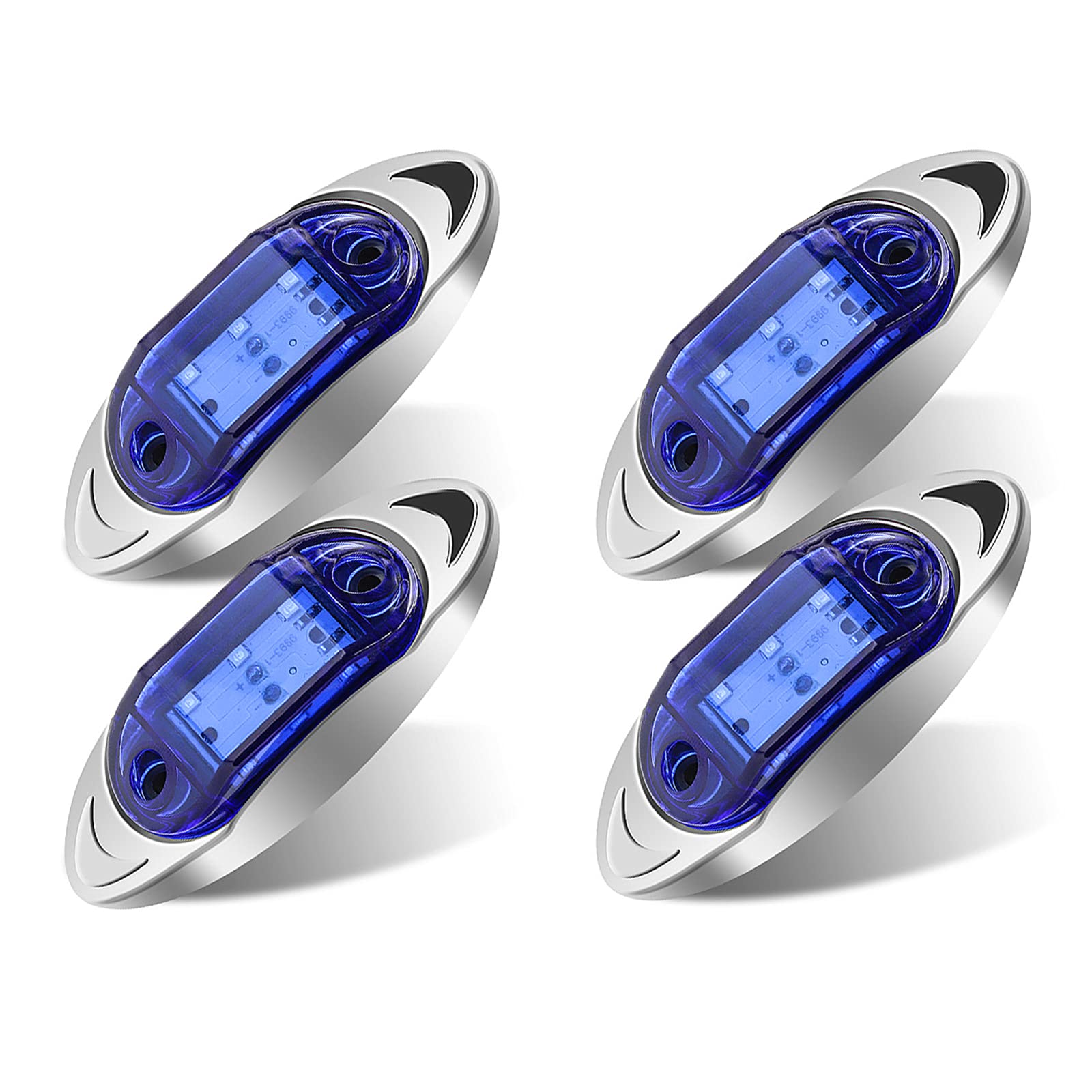 LED Side Marker Light 6 LED Truck Position Lamp 12V синий