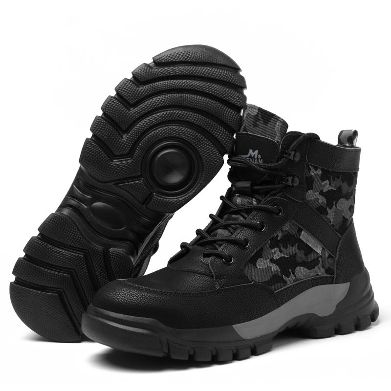 Autumn Winter Shoes Men Boots Indestructible Shoes Puncture-Proof Safety Shoes Men Work Boots Outdoor Hiking Shoes Protection