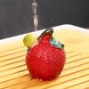 1pc Creative Tea Pet Ornaments Resin Color Changing Desk Decoration Fruit Model Sculpture Home Accessories Tea Table Crafts