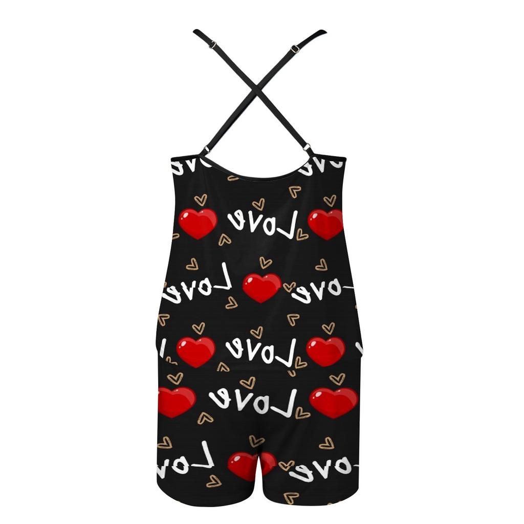 Bedruckte Pyjama-Sets für Damen, weiche zweiteilige Loungewear-Sets, ärmellose Oberteile und Shorts, passende Pyjamas, Nachtwäsche