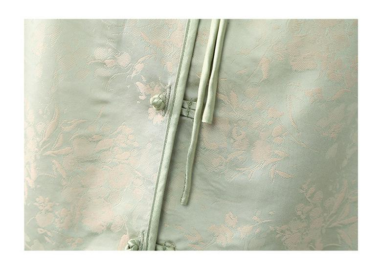 New Chinese Style Seven-Sleeve Top for Women - Summer Plus Size Shirt for Middle-Aged and Elderly