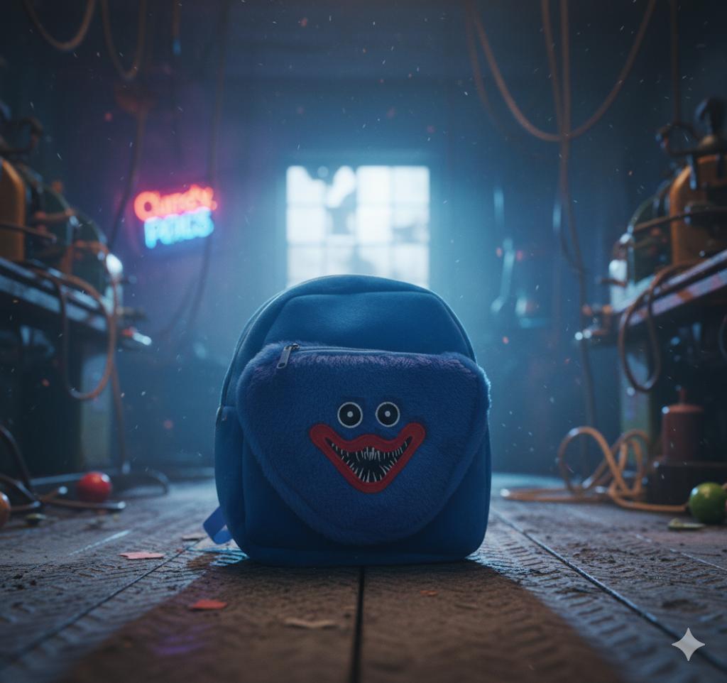 

Хаггі Ваггі Huggy Wuggy м який плюшевий дитячий рюкзачок синій