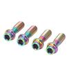 4Pcs Bike Brake Lever Fixed Screws M6x18mm Titanium Alloy Light Weight Bike Screws Mountain Bike Accessories Colorful