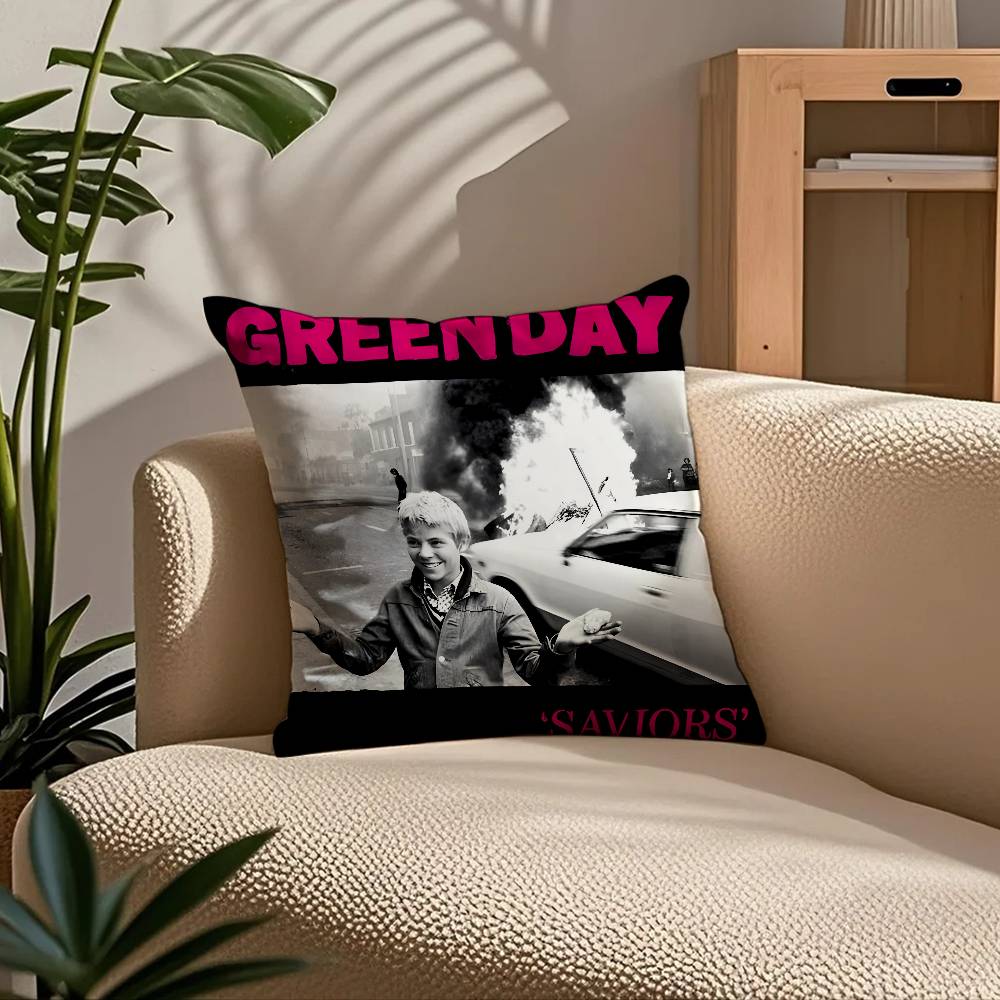 G-Green D-Day Band Album Pillow Case Comfort Sofa Bed Silky elegant Invisible zipper Custom Decorative cushion cover