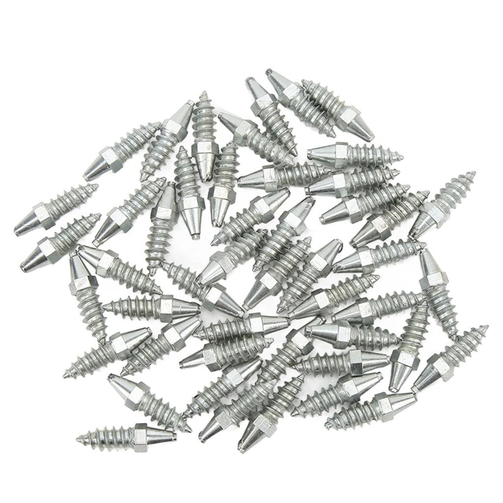 50PCS Wheel Tyre Stud Slip Resistant Strong Grip Snow Tire Spikes for Loader Skid Steer Tractor Forklift Motorcycle