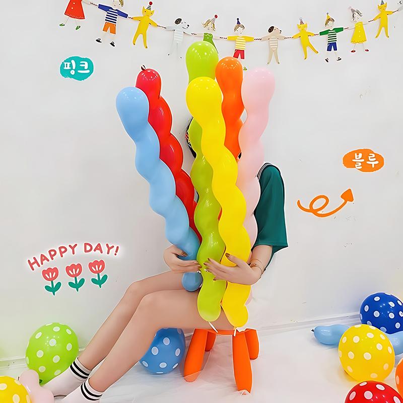 25/50PCS Colorful Spiral Latex Balloon DIY Festicval Atmosphere Creating Props Decorative Twisted Long Balloons Party Favors ZYF