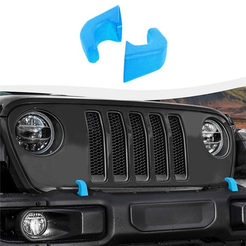 2Pcs Tow Hook Cover Protector Sleeve for Jeep Wrangler JK JL JT 07-23 Front Bumper Buffer Block