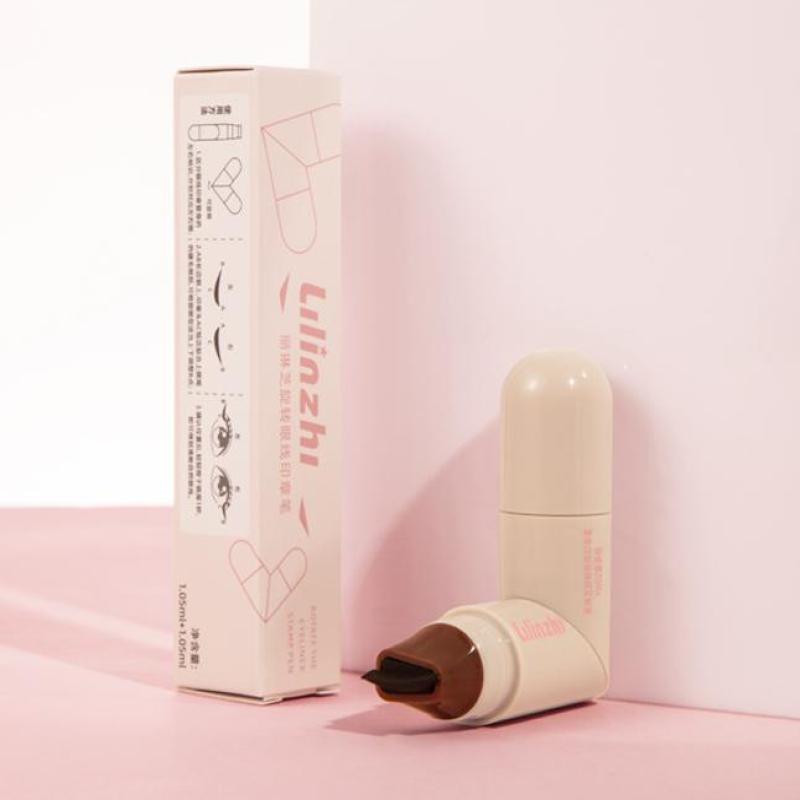 Double Head Rotatable Eyeliner Stamp Integrated Eyeliner Stamp Precise Outline Signet Long-Lasting Eyeliner Liquid Pen Cosmetics
