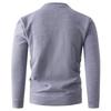 Men's Fleece-Lined Half-Zip Stand-Up Collar Knit Pullover for Autumn/Winter
