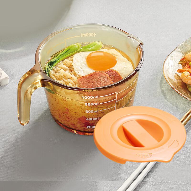 Corning VISIONS 1L Heat-Resistant Glass Measuring Cup with Lid