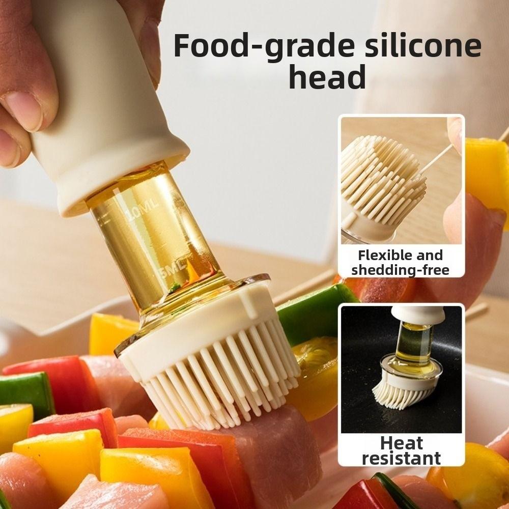 2 in 1 Oil Dispenser Bottle 180ML Barbecue Spray Bottle Easy To Clean Measuring Oil Bottle  Baking