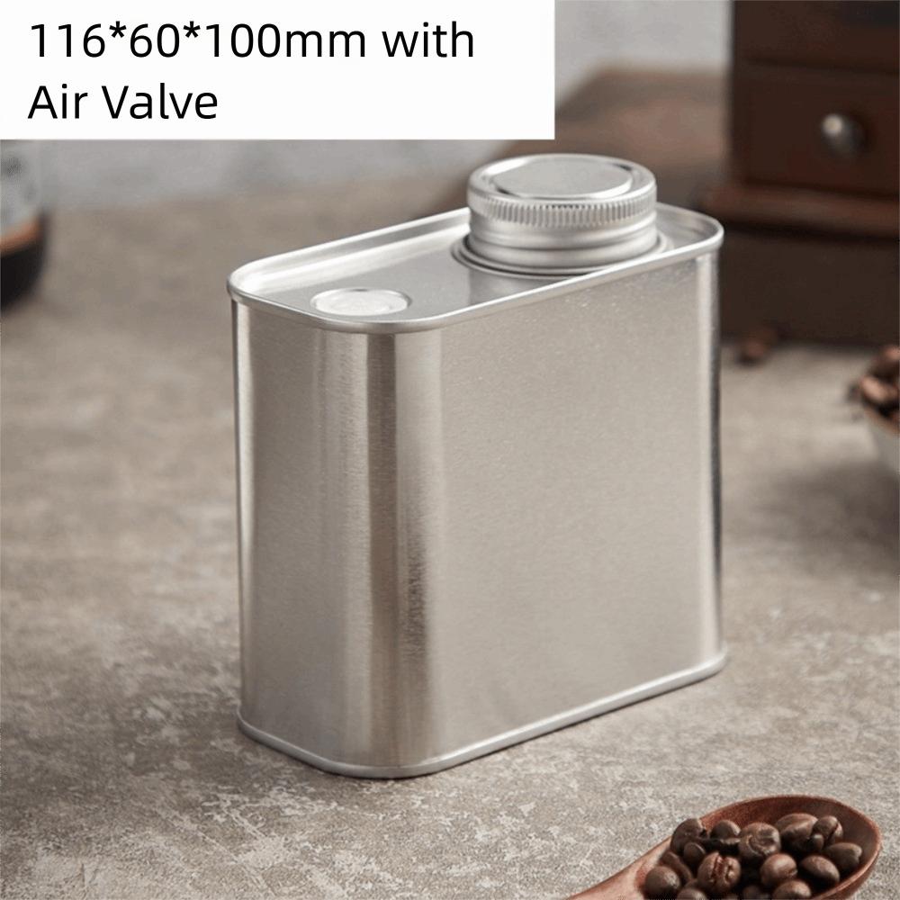 Large-capacity Coffee Bean Storage Box Square Coffee Powder Storage Jar Gifts Storage Iron Can