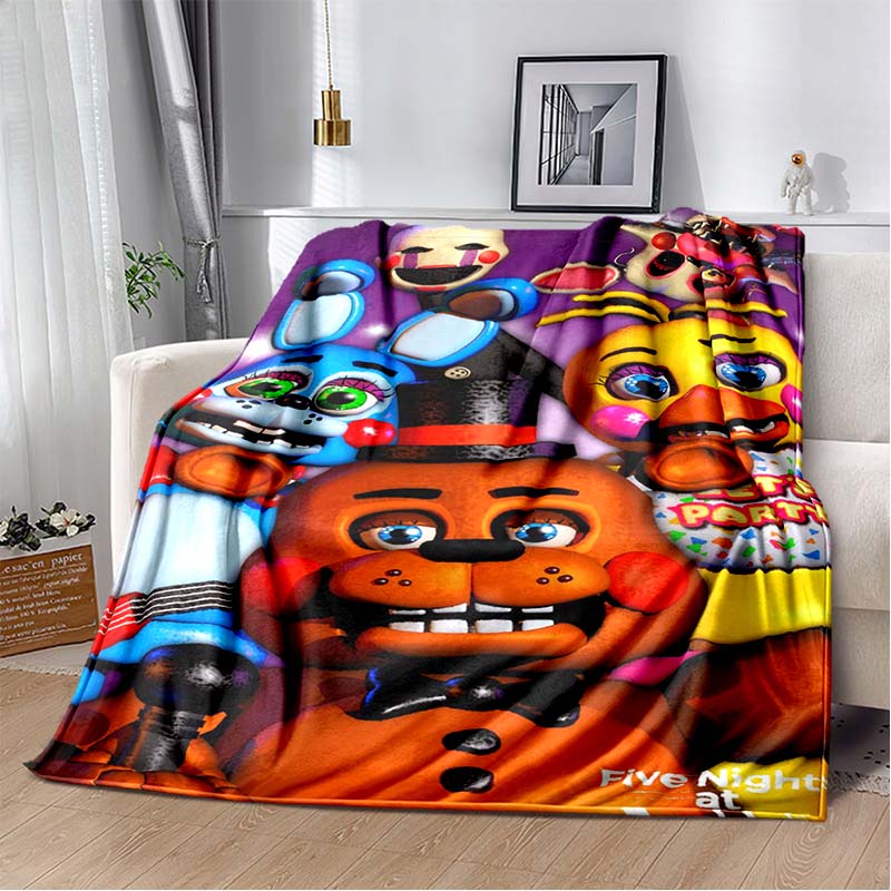 3DTerror FNAF-Five-Nights At Freddys Printed Blanket Home Flannel Comfortable Warm Sofa Bed Portable Children Adult Gift Blanket