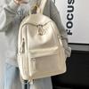 Fashion PU Leather Backpack Minimalist Style Casual Backpack for Women Lightweight with  Perfect for Daily Work School and Streetwear No Pendant
